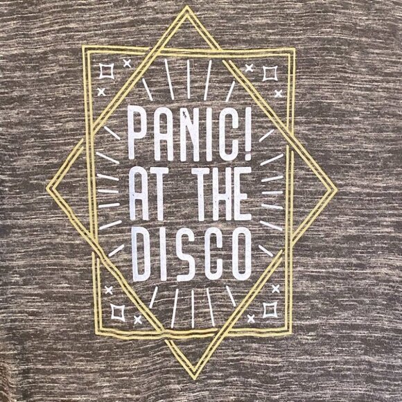 Manhead Panic! At The Disco Charcoal Space Dye Band Tee M - Picture 4 of 4
